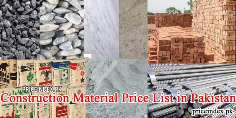 Construction Material Rates in Pakistan Today 2023 – Building Material Price List